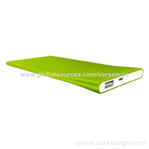 Hot-selling Ultra-thin Power Bank with Touch Sensitive Indicator, 5V, 1,000mA Input